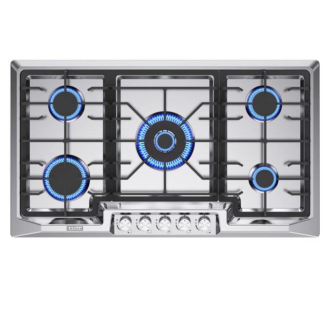 Empava 36-in 5 Burners Stainless Steel Gas Cooktop