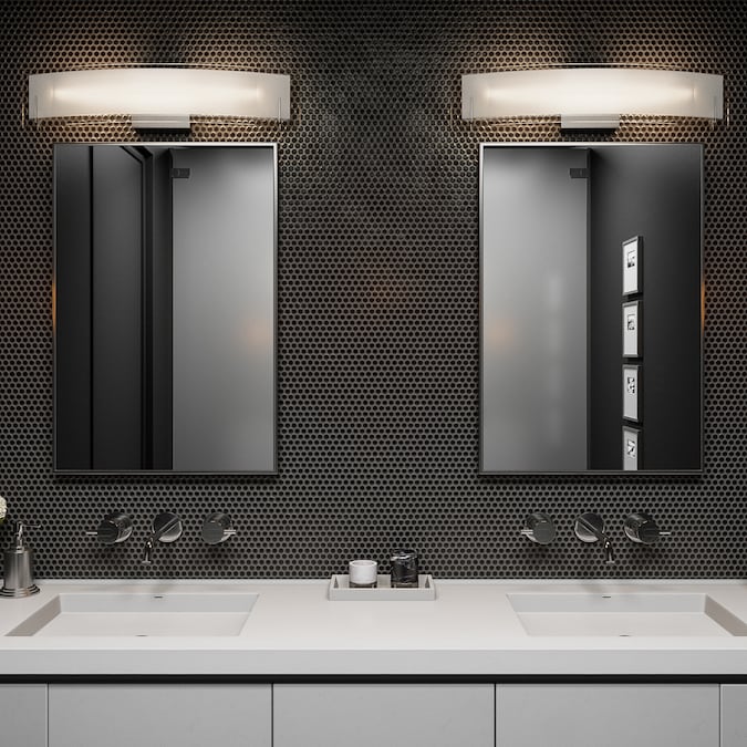 Quoizel Stream 23.5-in 1-Light Polished Chrome LED Modern/Contemporary Vanity Light Bar