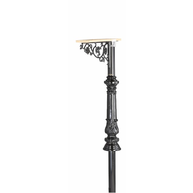 Vandalet Mailbox Co 5-Ft Steel Mailbox Post with Mounting Board, Ground Mount Included - Gloss Black Finish