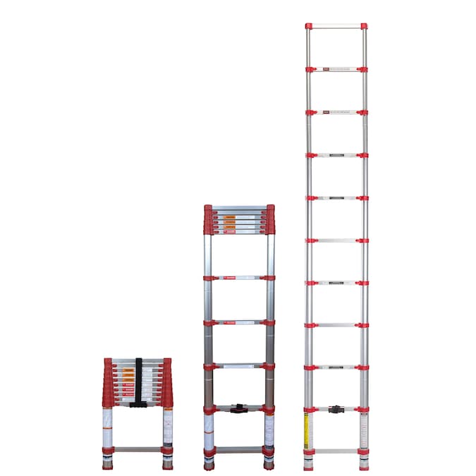 Xtend+Climb ANSI Certified 10.5-ft Aluminum Type 1- 250-lb Load Capacity Telescoping Extension Ladder