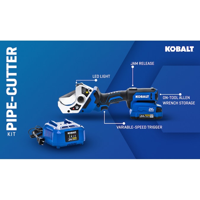 Kobalt 24v 24-volt 2-3/8 Multipurpose PVC and Pex Cutter 2 Ah Cordless (Battery & Charger Included) - Image 8