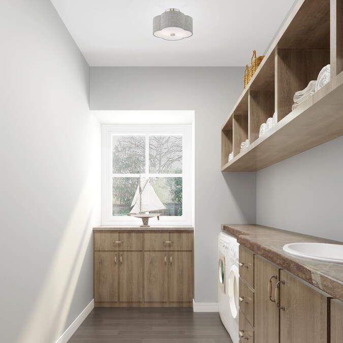 Livex Lighting Kalmar 2-Light Brushed Nickel Semi mount light - Image 12