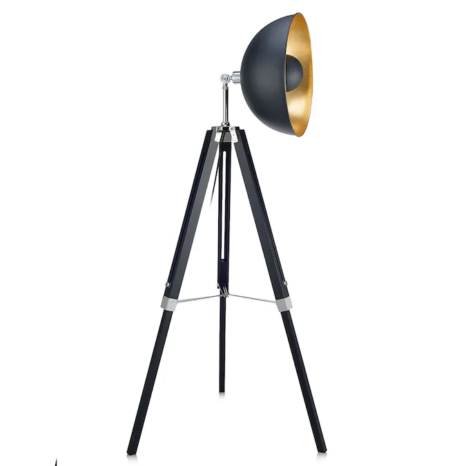 Teamson Home Fascino 63-in Black Tripod Floor Lamp