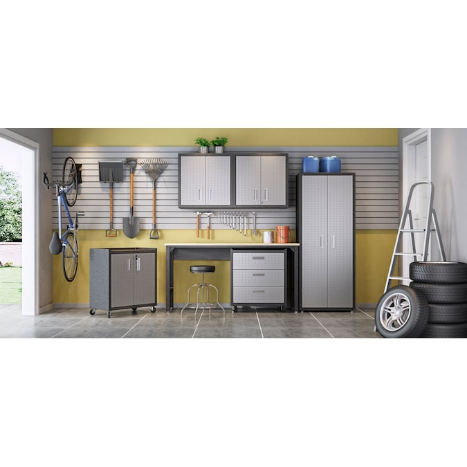Manhattan Comfort Fortress 30.3-in W x 31.5-in H x 18.2-in D Freestanding Steel Garage Cabinet in Gray - Image 13