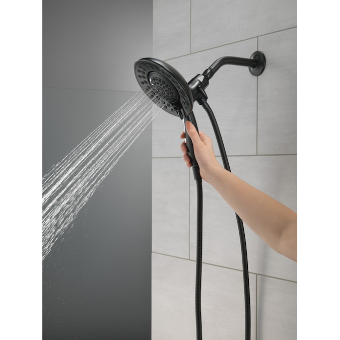 Delta Saylor Matte Black 6.81-in Round Dual/Combo Shower Head 1.75-GPM (6.6-LPM) - Image 9