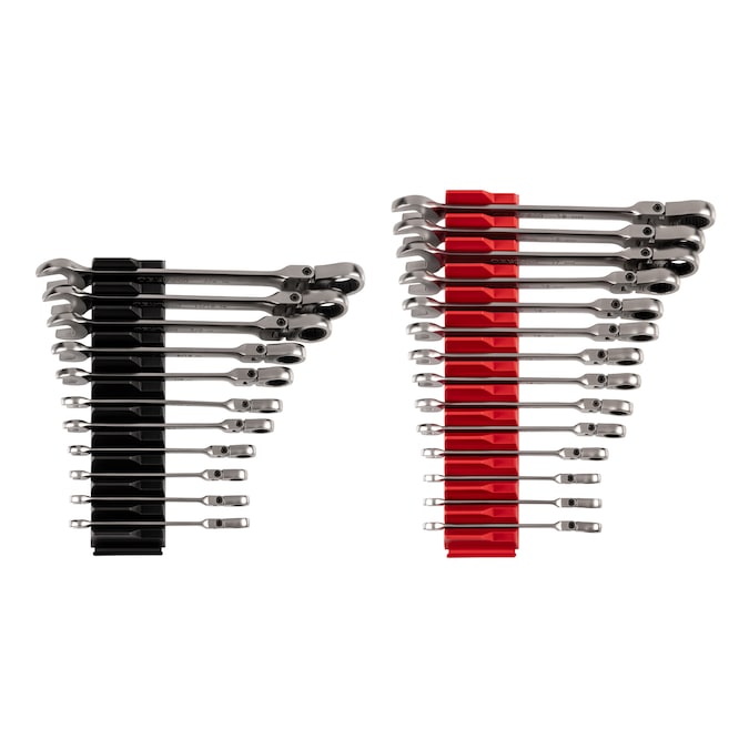 TEKTON 25-Piece Set Standard (SAE) and Metric Flexible Head Ratchet Wrench