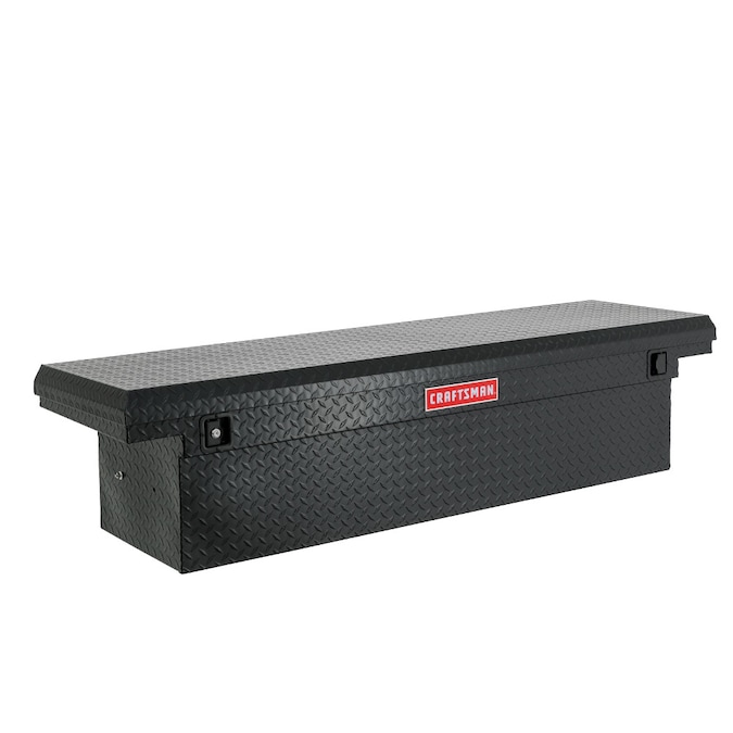 CRAFTSMAN 71.36-in x 19.57-in x 16.58-in Matte Black Aluminum Crossover Truck Tool Box