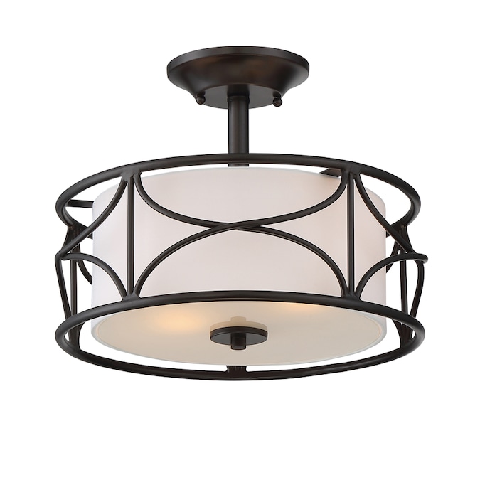 Designers Fountain Avara 2-Light 13-in Oil-Rubbed Bronze Semi mount light