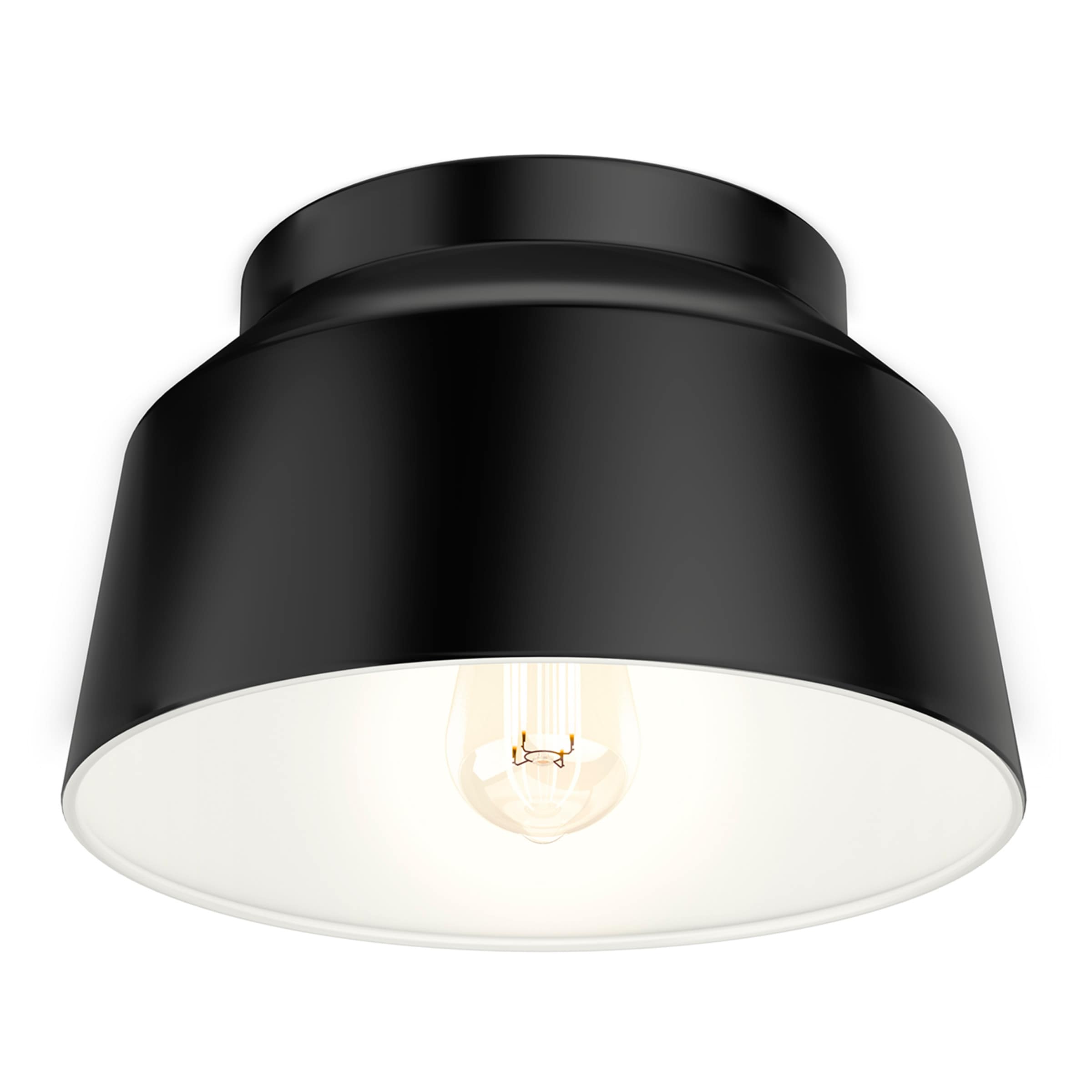 Cranbrook 1 -Light 11.5-in Matte Black Flush Mount Light