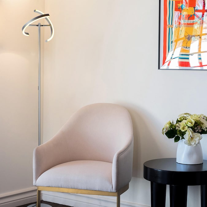 Brightech 72-in Silver Torchiere Floor Lamp - Image 6