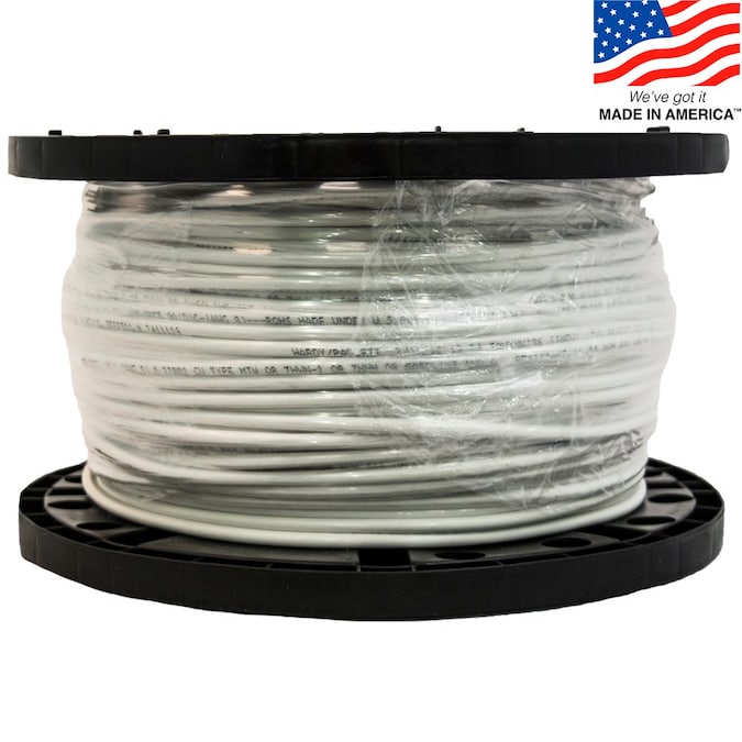Southwire SIMpull 500-ft 8-AWG White Stranded Copper Thhn Wire (By-the-roll)