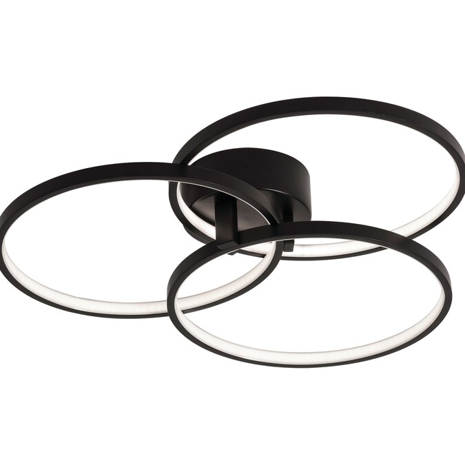 AFX Orion 1-Light 15.75-in Black LED Flush Mount Light