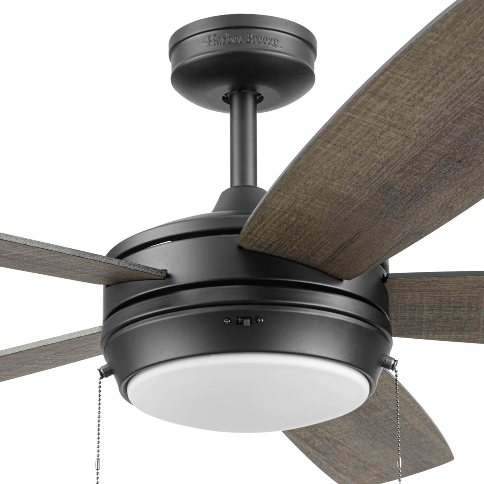 Brenthaven 52-in Color-Changing Integrated LED Matte Black with Matte Black/Mocha Blades Ceiling Fan With Light ( 5 -Blade ) - Image 12