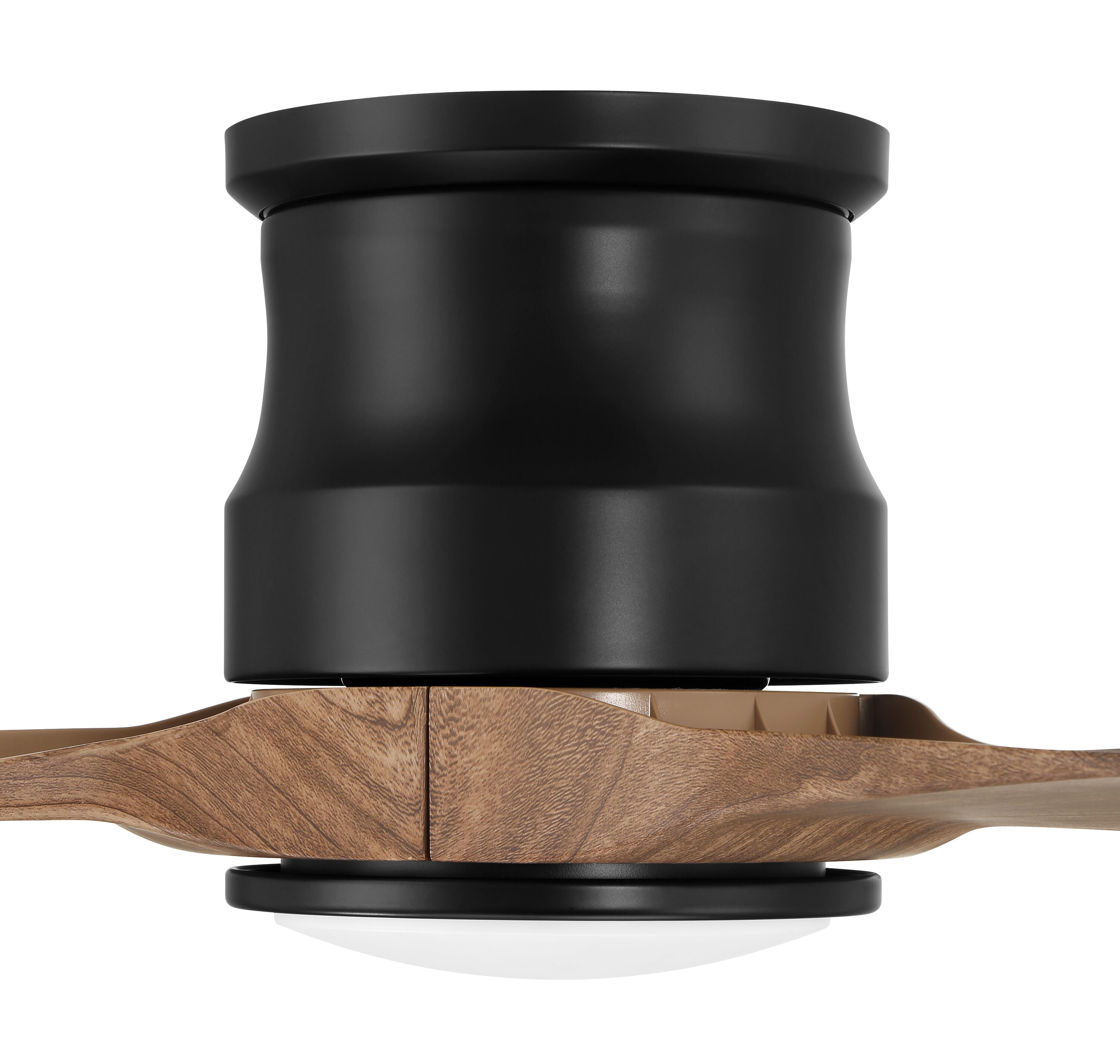 52-in Color-Changing Integrated LED Flush Mount Matte Black with Dark Walnut Blades Propeller Ceiling Fan With Light - Remote Included ( 3 -Blade ) - Image 11