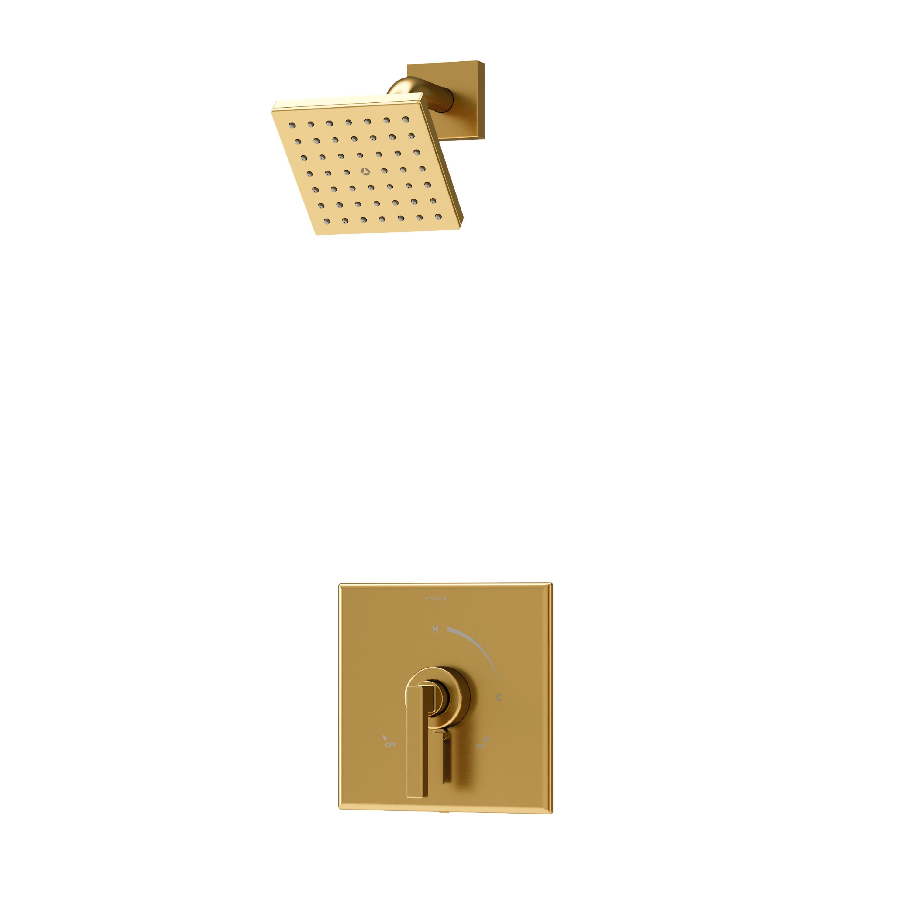 Duro Brushed Bronze 1-handle Single function 4.92 Square Shower Faucet