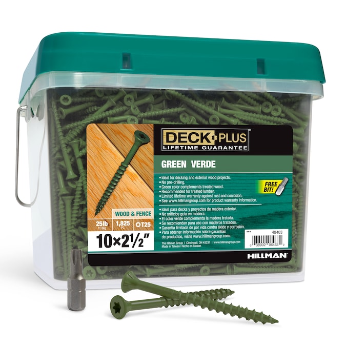 Deck Plus #10 x 2-1/2-in Wood To Wood Deck Screws (1825-Per Box)