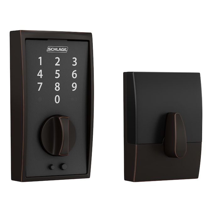 Schlage Touch Century Aged Bronze Electronic Deadbolt Touchscreen Keypad