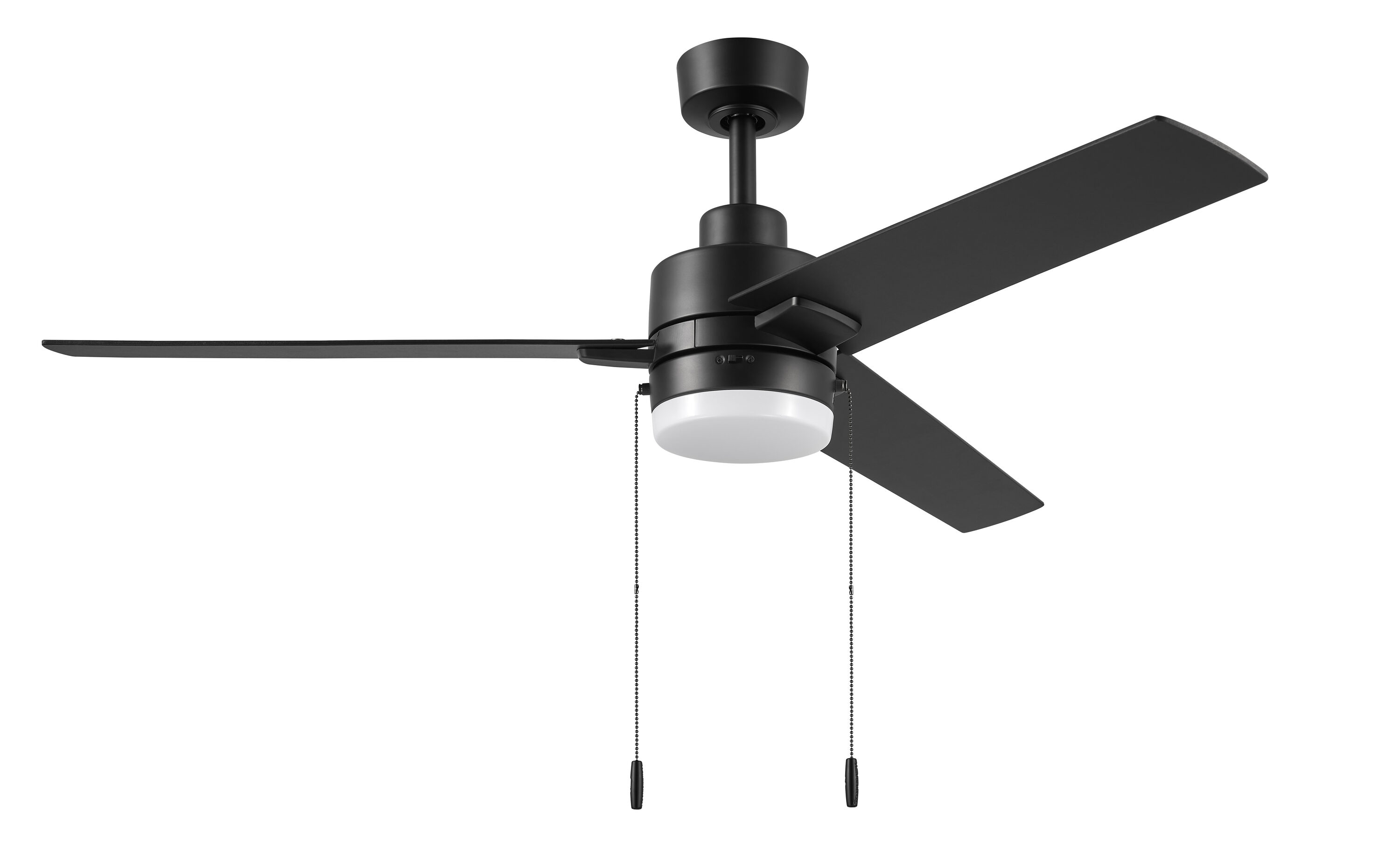 Brinson 52-in Integrated LED Black with Black/Dark Gray Walnut Blades Ceiling Fan With Light ( 3 -Blade ) - Image 2