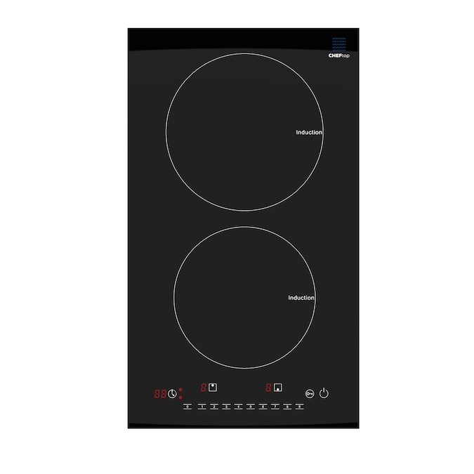 Drinkpod 11-in 2 Burners Black Induction Cooktop with Bridge Element