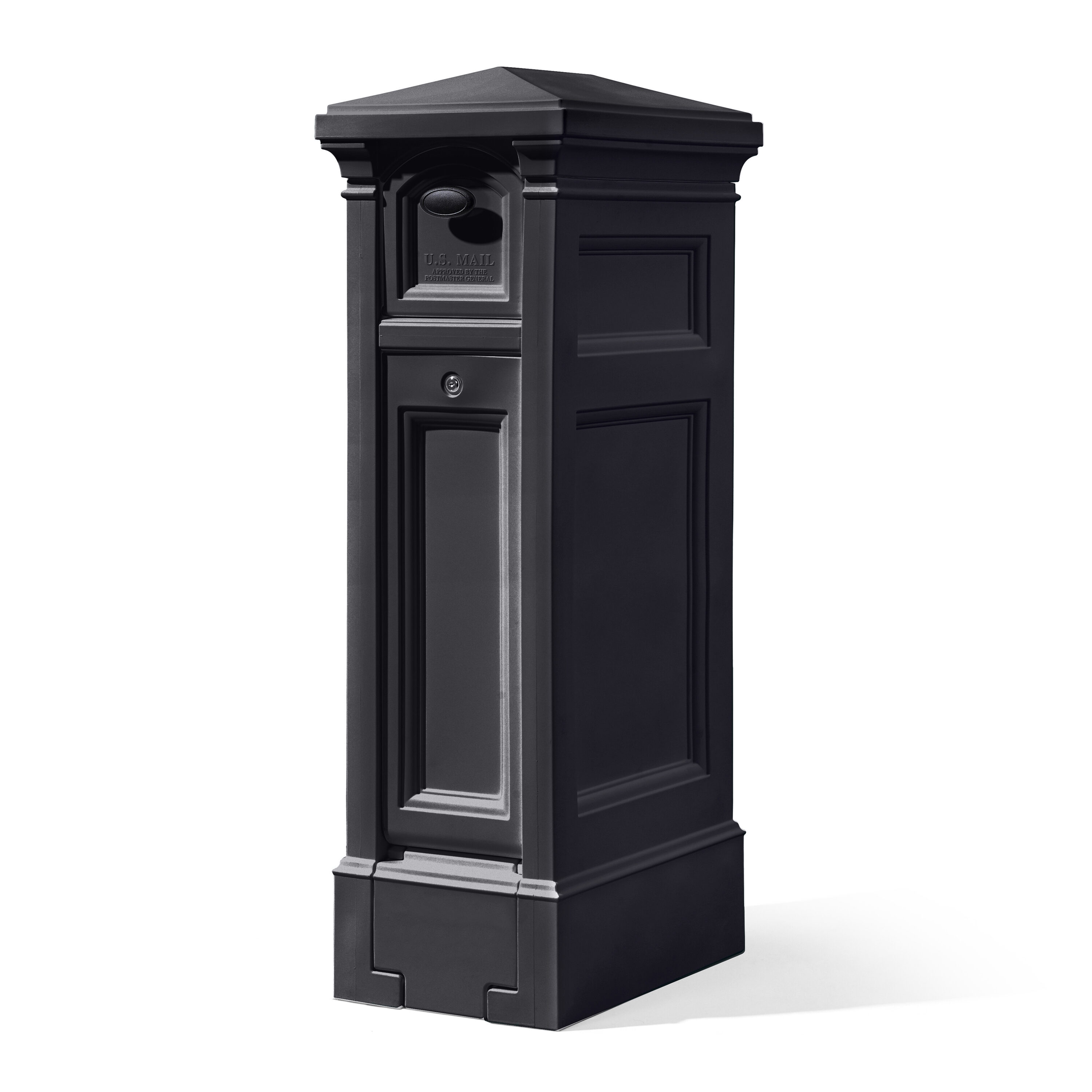 Lakewood Locking Plastic Extra Large Mailbox Black