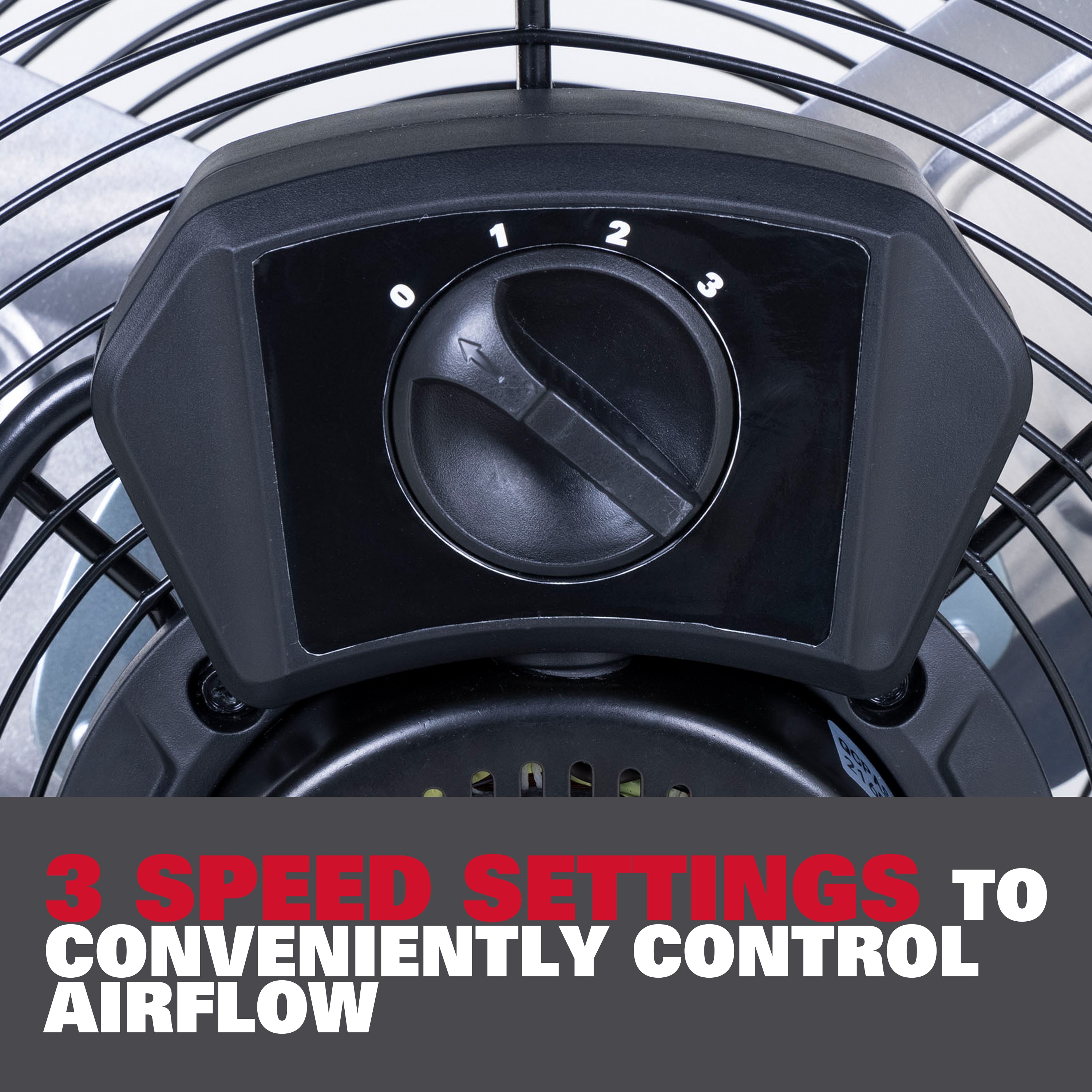 24-in 120 -Volt 3 -Speed High Velocity Indoor/Outdoor Black Industrial Fan - Image 4