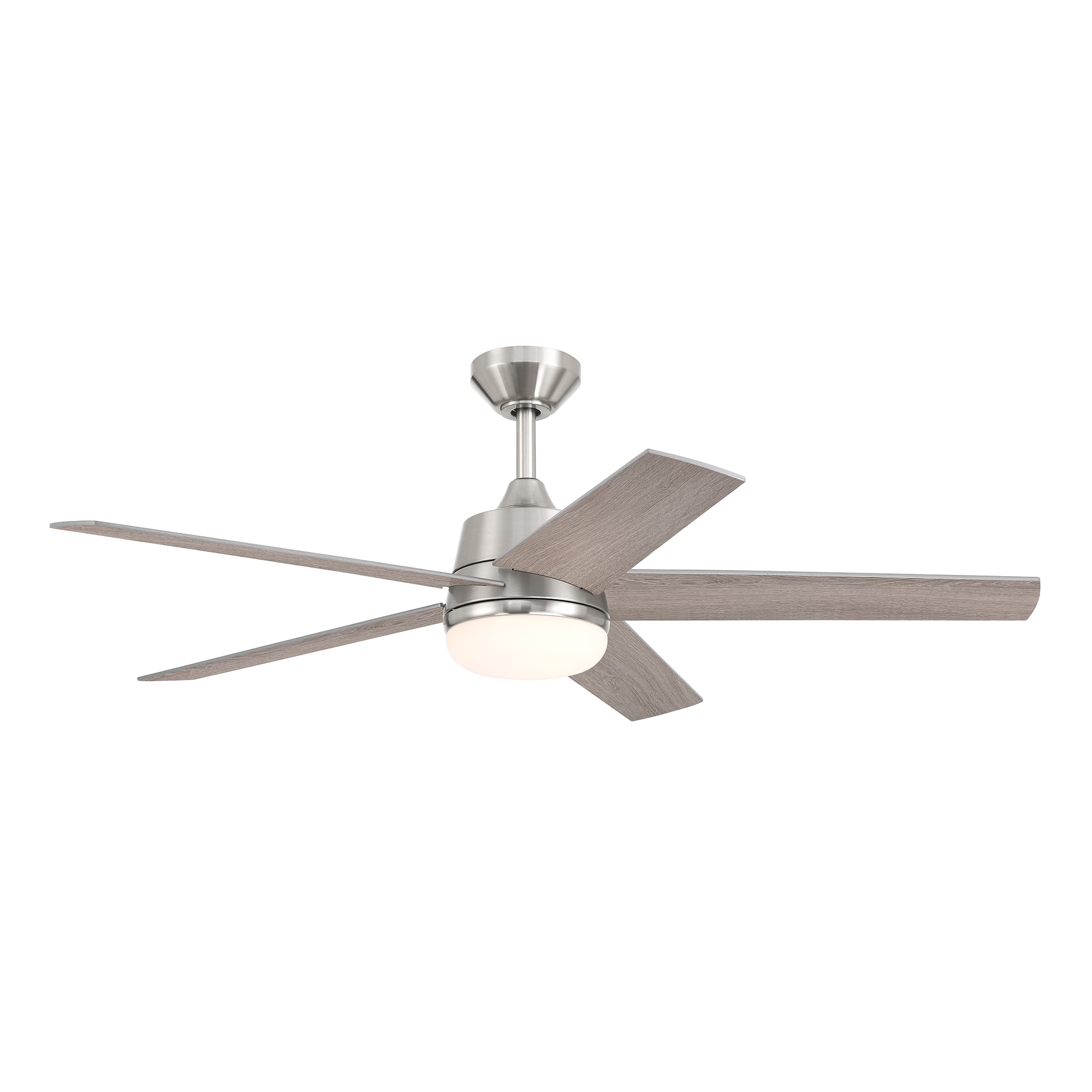 Astrea 52-in Color-Changing Integrated LED Outdoor Flush Mount Smart Brushed Nickel with Silver Blades Ceiling Fan With Light - Remote Included ( 5 -Blade ) - Image 2