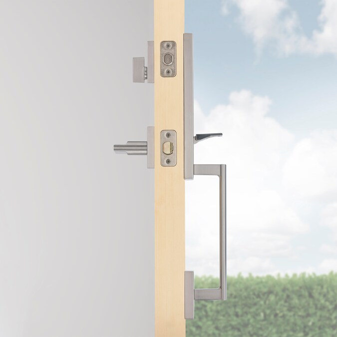 Kwikset Signature Series Vancouver Satin Nickel Single Deadbolt Keyed Entry Door Handleset with Halifax Handle and Smartkey - Image 6