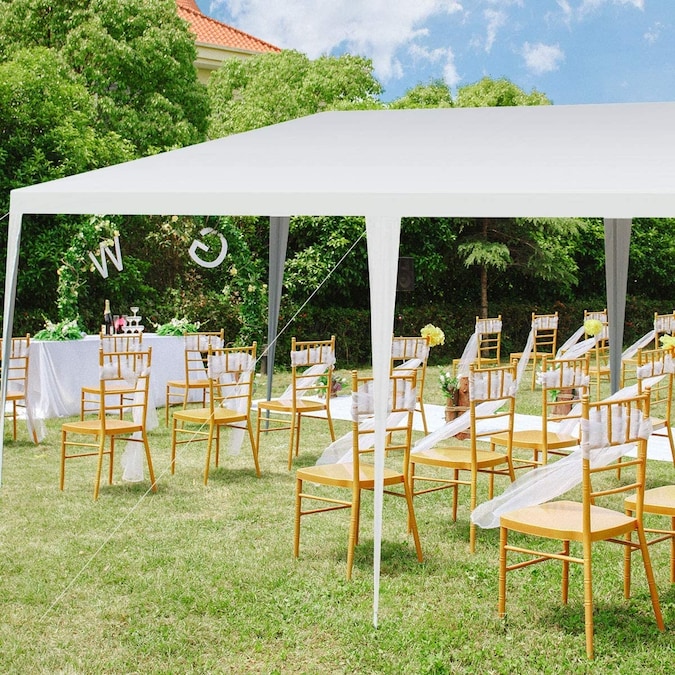 Clihome 20-ft x 10-ft Rectangle White Party Canopy - Image 3