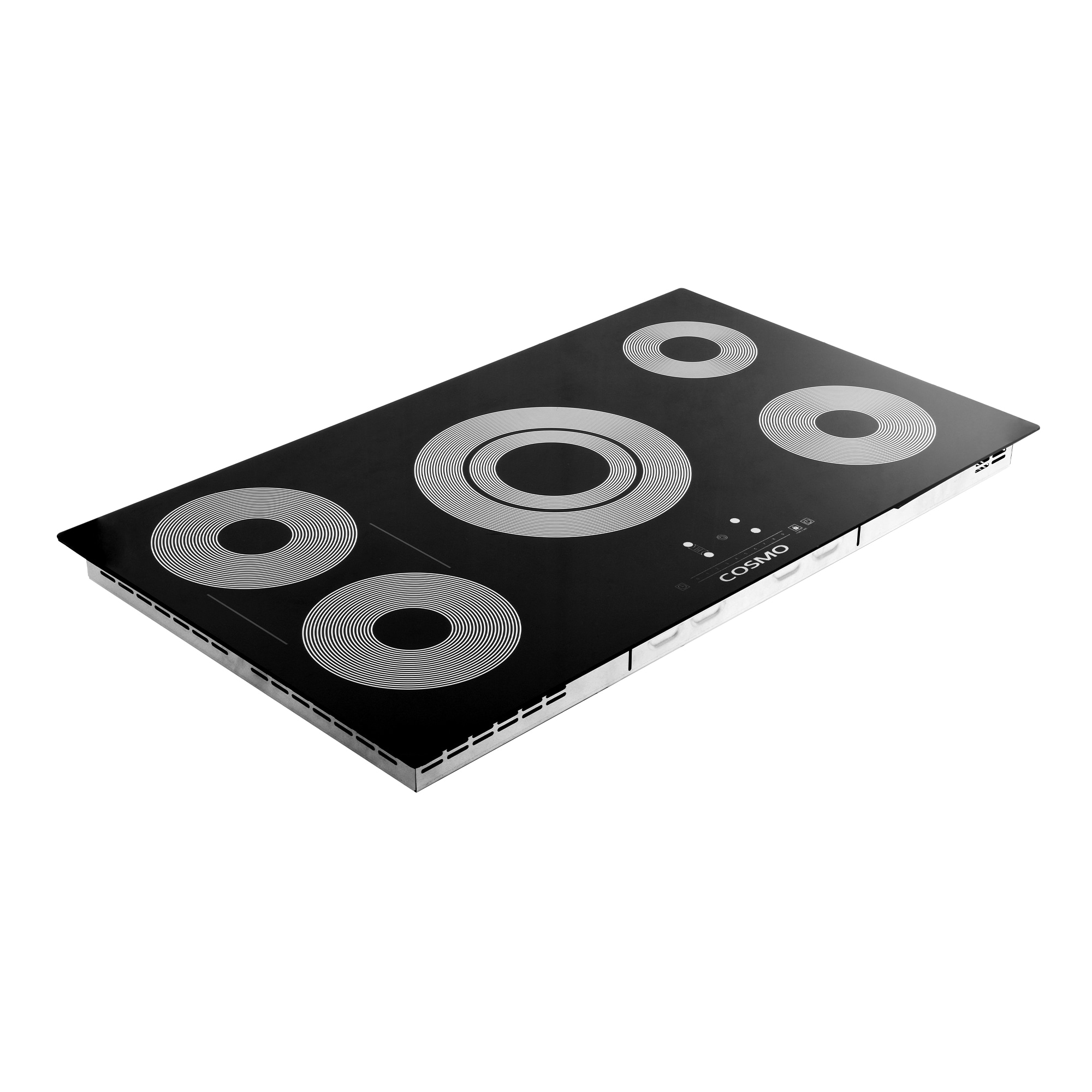 36-in 5 burners Smooth Surface (Radiant) Black Stainless steel Electric Cooktop - Image 2