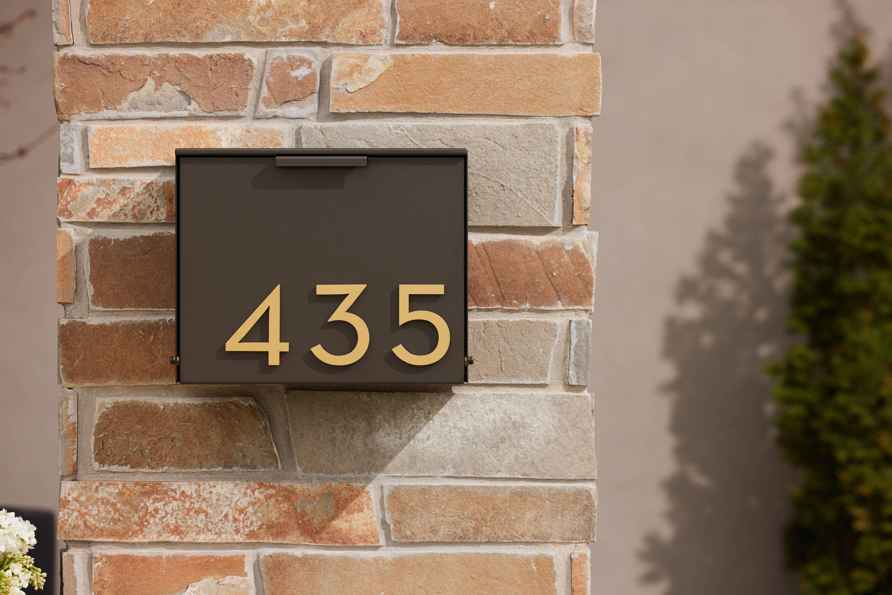 Wall-Mounted Mailboxes Metal Standard Mailbox Brown - Image 4