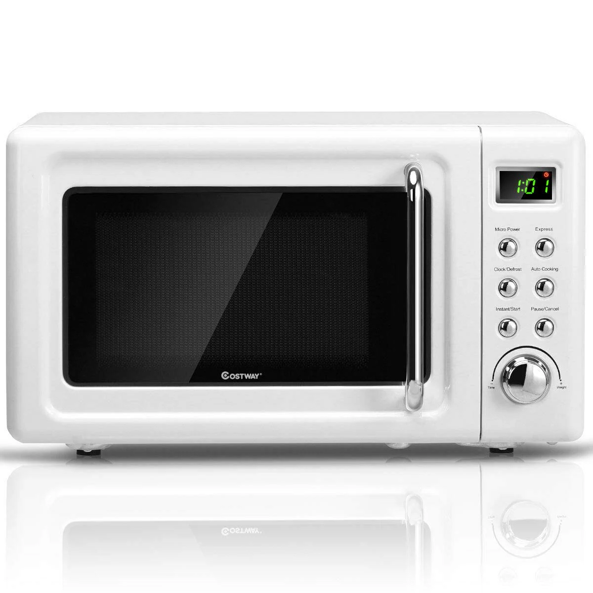 Costway 0.7-cu ft Small (Less than 1.5-cu ft) 700 -Watt Countertop Microwave ( White )