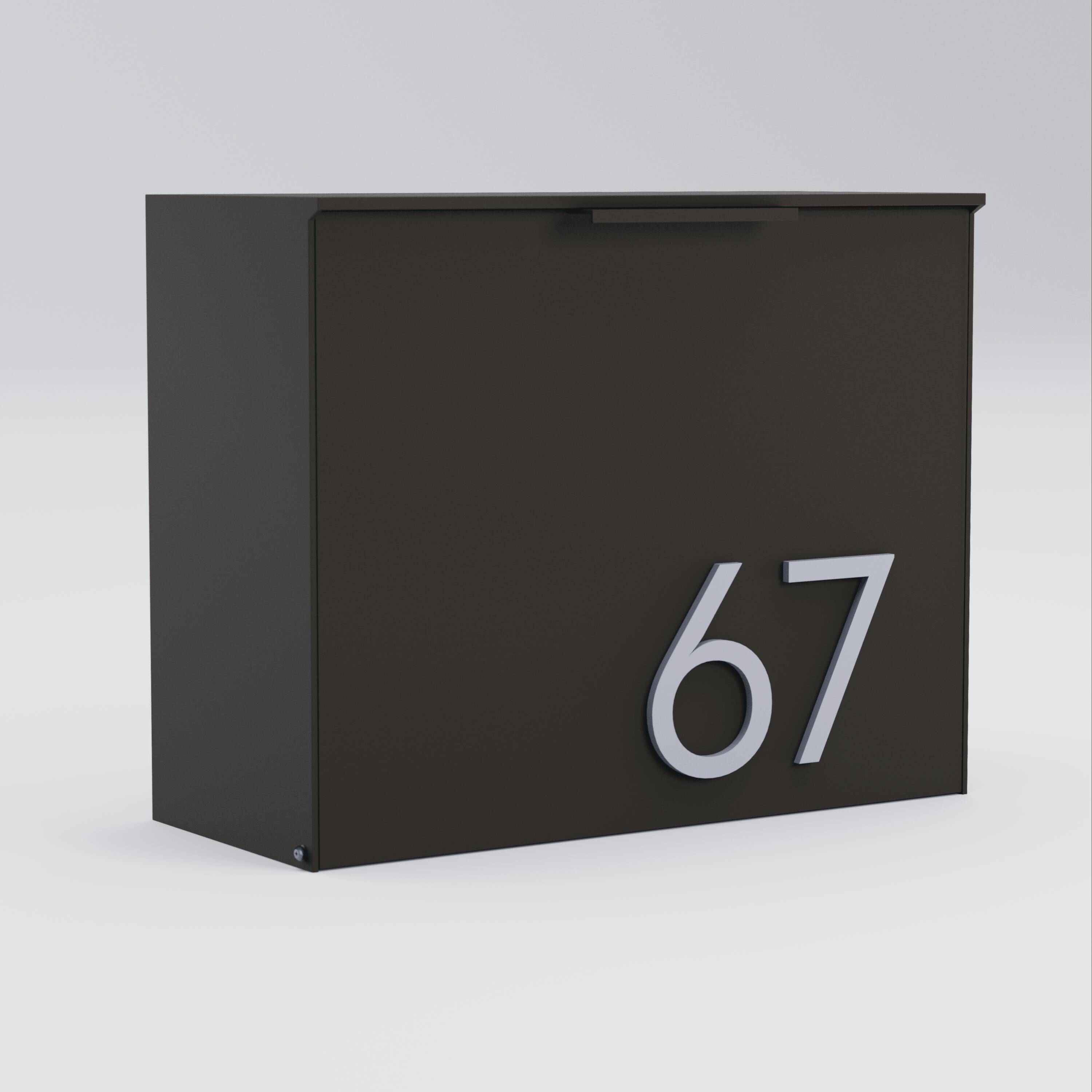 Wall-Mounted Mailboxes Metal Standard Mailbox Brown