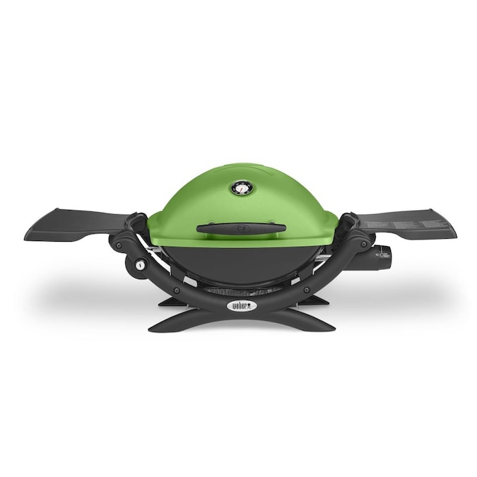 Weber Q 1200 189-Sq in Green Portable Liquid Propane Grill