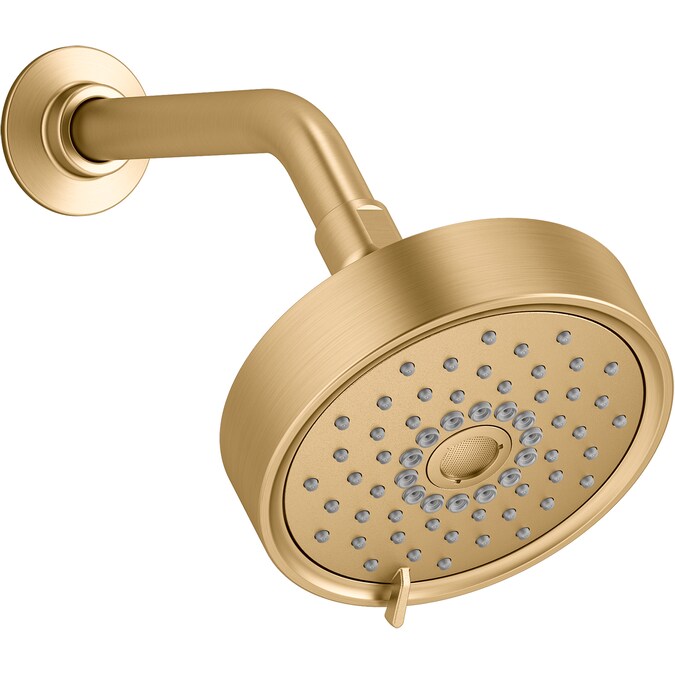 ER Purist Vibrant Brushed Moderne Brass 5.5-in Round Fixed Shower Head 1.75-GPM (6.6-LPM) - Image 2