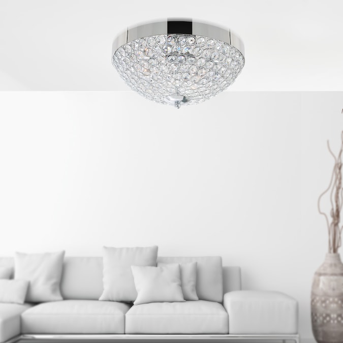 CWI Lighting Globe 3-Light Chrome Flush Mount Light