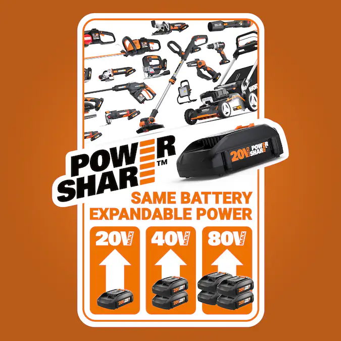 WORX Nitro Power Share 20-volt Max 1/4-in Cordless Impact Driver (1-Battery Included, Charger Included and Soft Bag included) - Image 6
