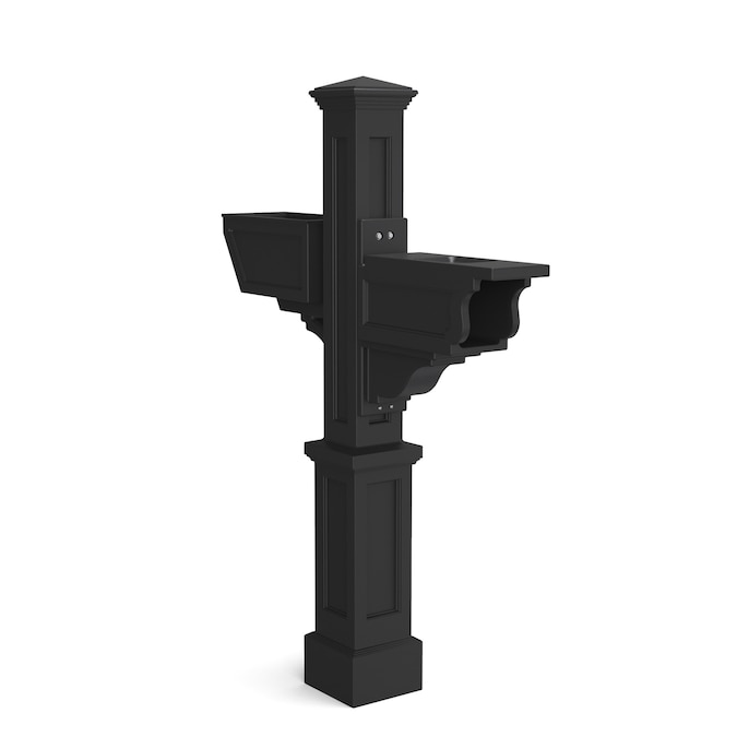 Mayne Black Polymer 4 X 4 Mount Mailbox Post