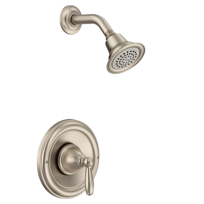 Moen Brantford Brushed Nickel 1-handle Single Function Round Shower Faucet (Valve Not Included)