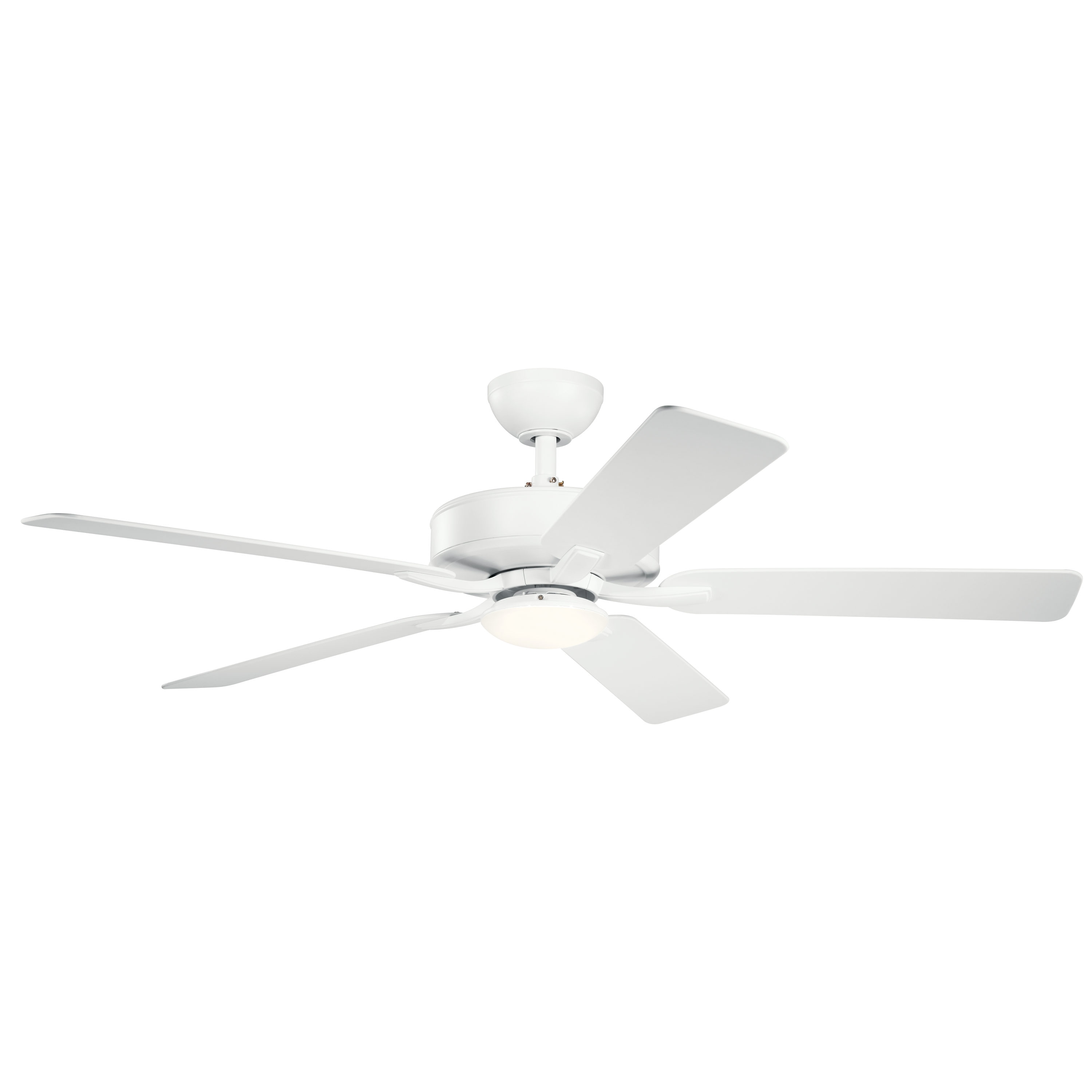 Basics Pro Designer 52-in Integrated LED Outdoor White with White Blades Ceiling Fan With Light - Remote Included ( 5 -Blade )