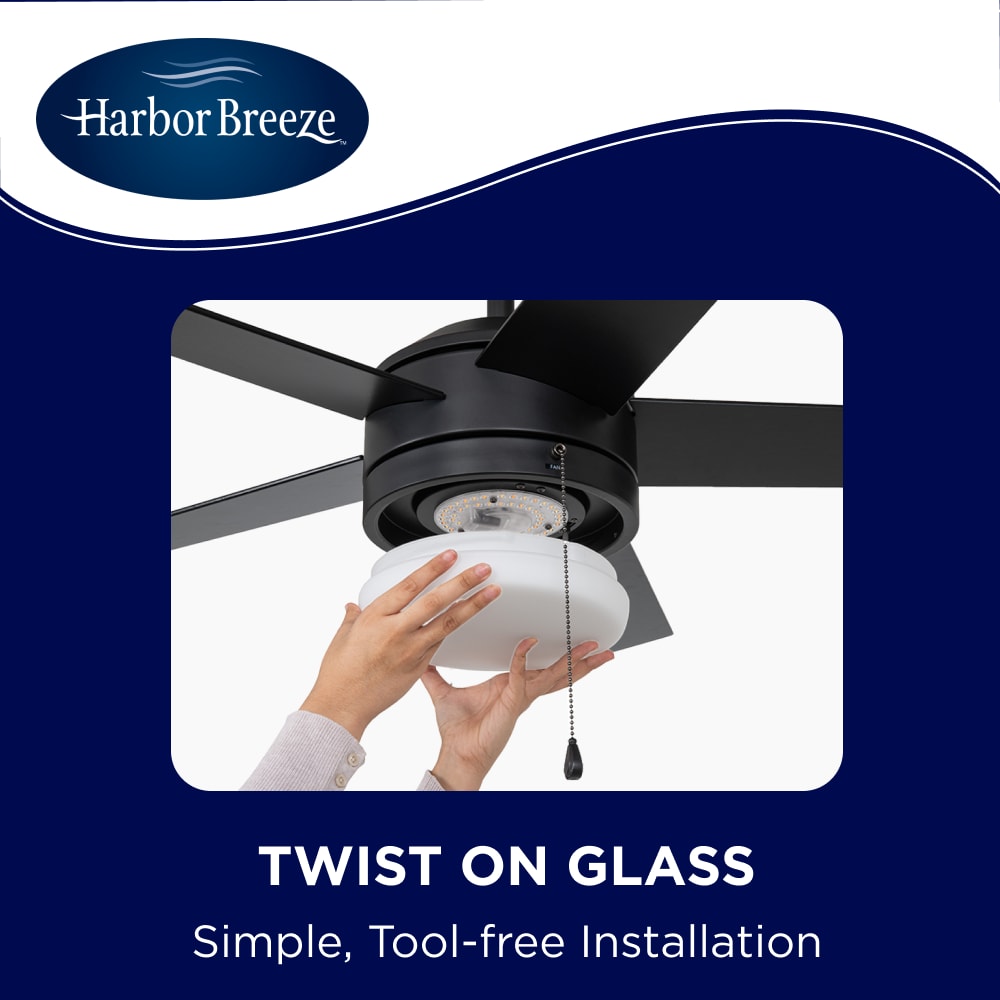 52-in Color-Changing Integrated LED Flush Mount Matte Black with Dark Walnut Blades Propeller Ceiling Fan With Light - Remote Included ( 3 -Blade ) - Image 6