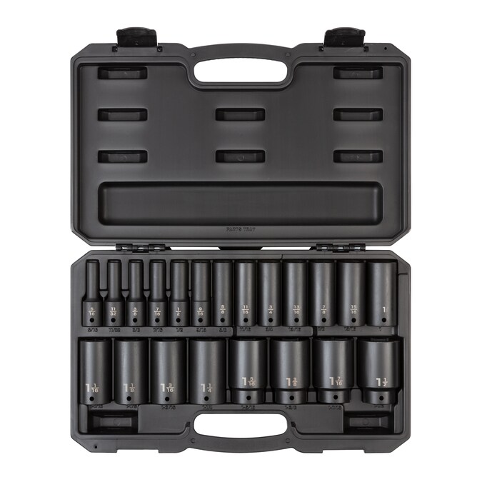 TEKTON 21-pc 1/2 in Dr Deep Impact Socket Set (5/16-1-1/2in) 6p C