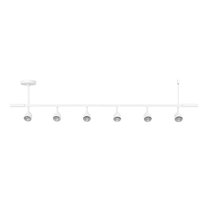 Globe Electric 57.4-in 6-Light Matte White dimmable Gu10 Pin Base Modern/Contemporary Flush Mount