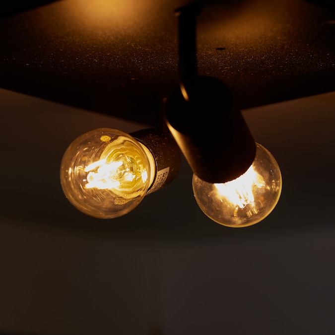 Generation Lighting Hunnington 1-Light 10-in Satin Black Indoor/Outdoor Flush Mount Light - Image 6