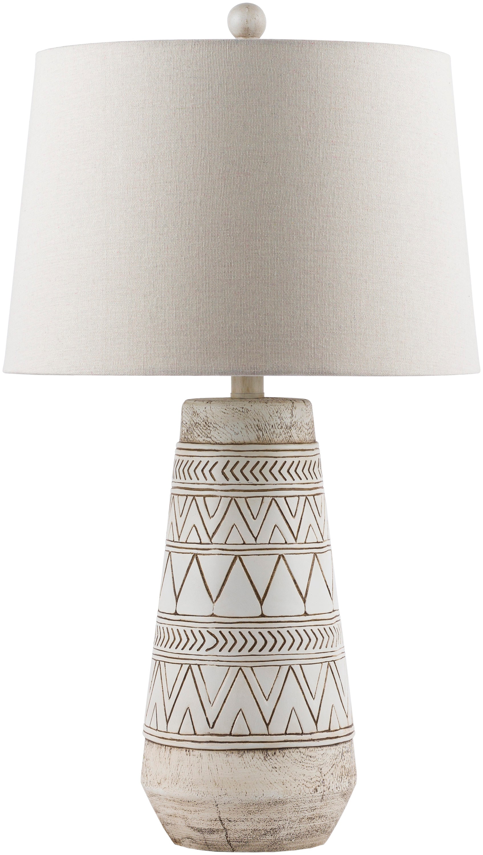 Imelde 26.38-in Tan/Cream 3-way Table Lamp with Linen Shade
