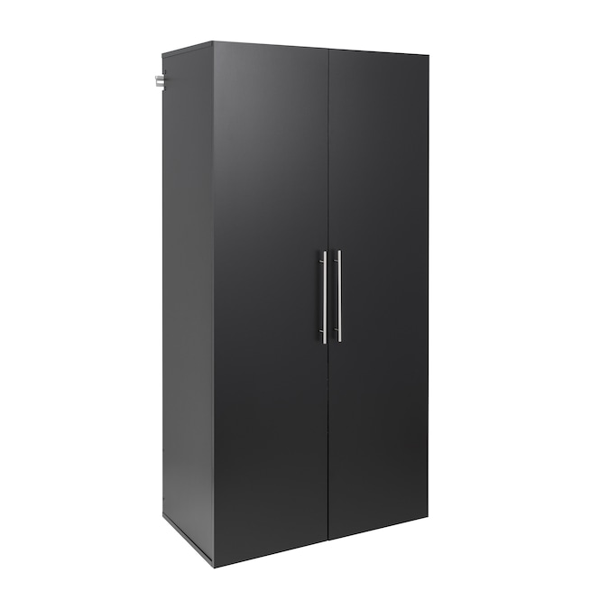 Prepac HangUps 36-in W x 72-in H x 20-in D Wall-mounted Composite Wood Garage Cabinet in Black