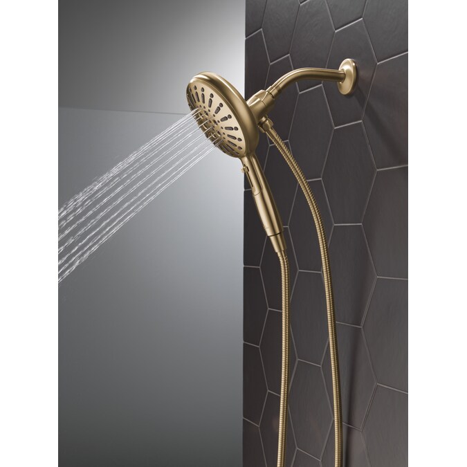 Delta SureDock Magnetic Lumicoat Champagne Bronze 6.19-in Round Handheld Shower Head 1.75-GPM (6.6-LPM) - Image 15