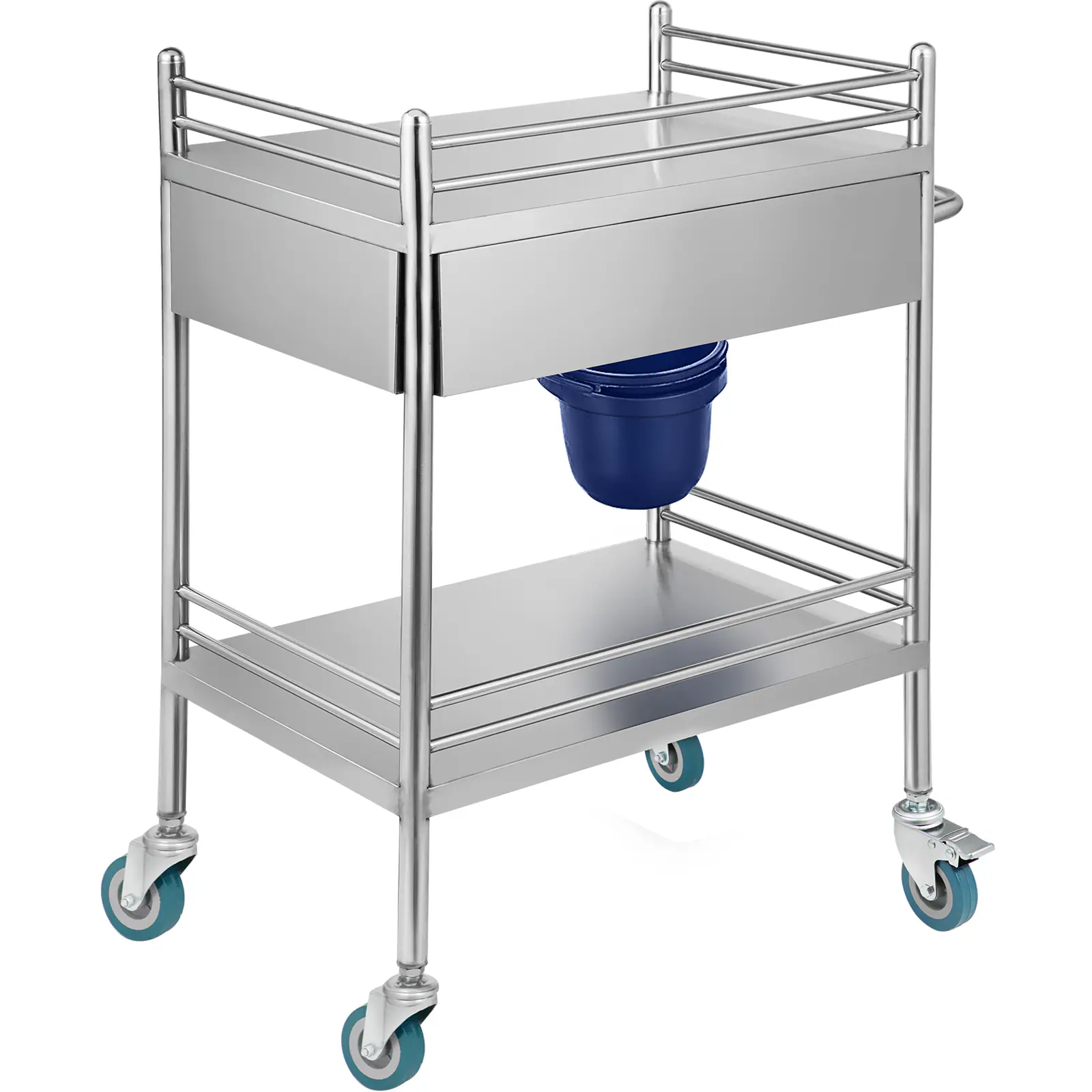 33.66-in 2 -Drawer Shelf 220-lb Capacity Utility Cart