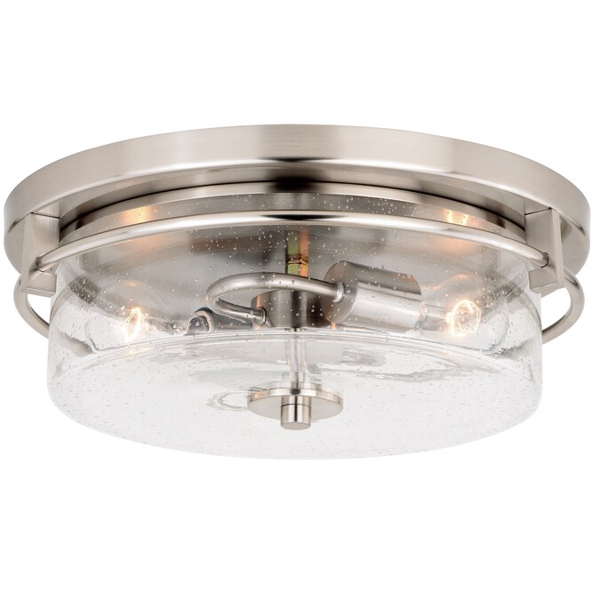 Cascadia Addison 2-Light Satin Nickel Flush Mount Light