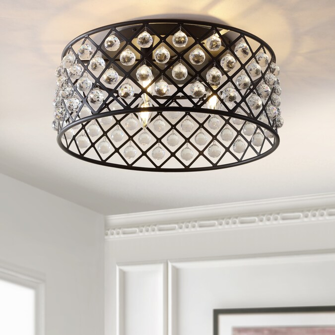 JONATHAN  Y Gabrielle Modern/contemporary Transitional 3-Light Oil-Rubbed Bronze LED Flush Mount Light
