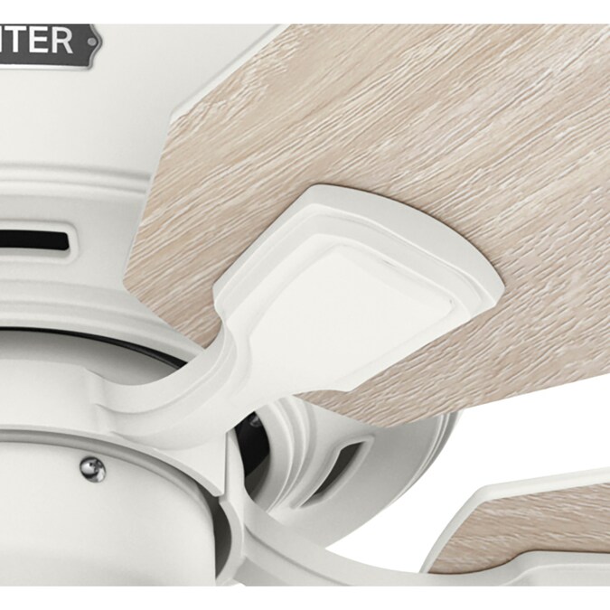 Hunter Rosner 52-in Matte White with Light Oak Blades LED Indoor Ceiling Fan with Light (5-Blade) - Image 3